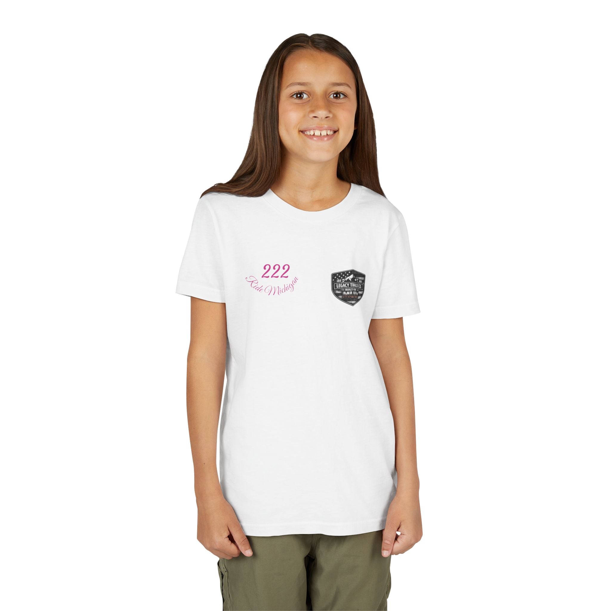 Ponytails & Trails Youth Tee — Cute Outdoor Adventure Graphic T-Shirt