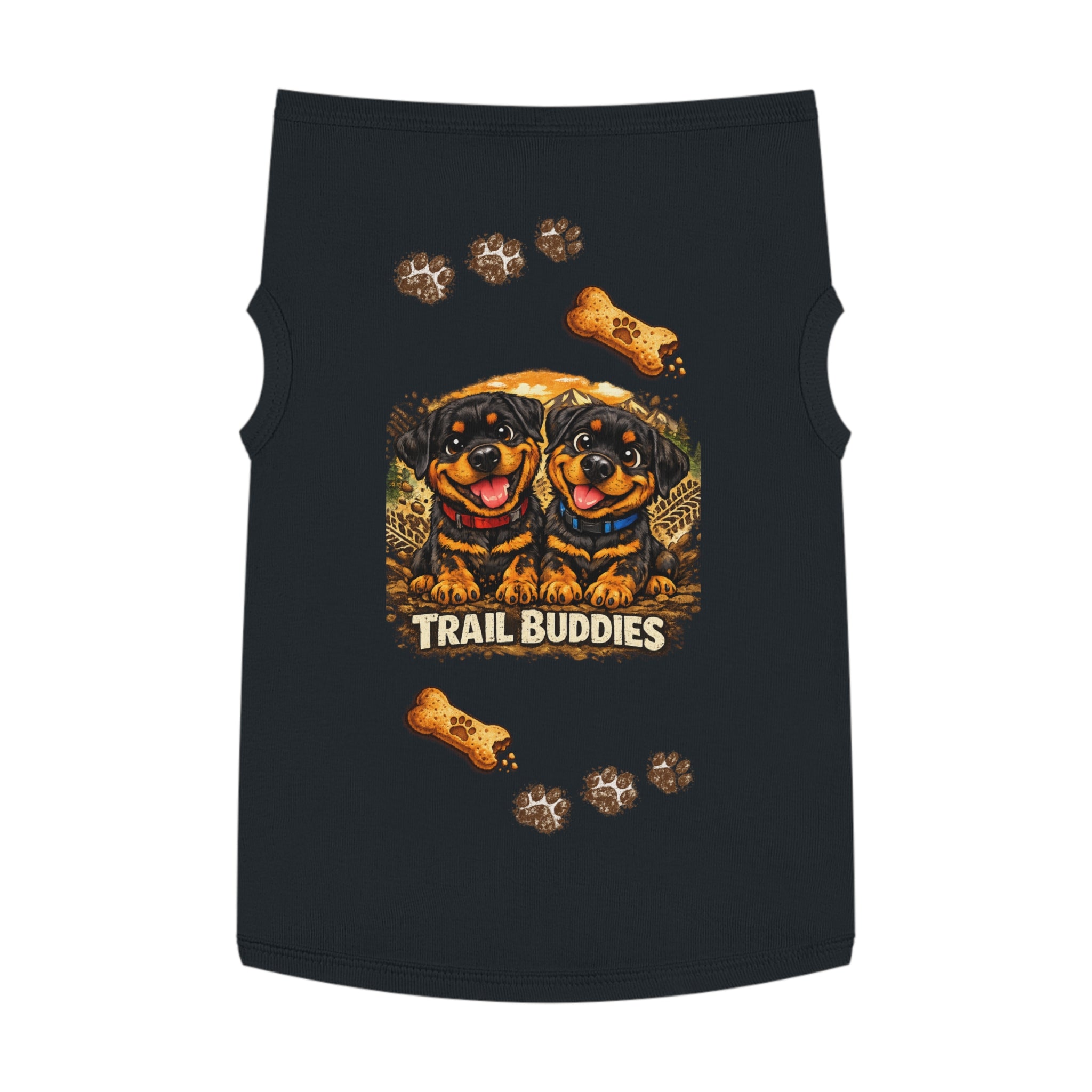 Trail Buddies Pet Tank Top — Rottweiler Hiking Dog Shirt