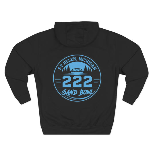 Hoodie - '222 Sand Bowl, St. Helen Michigan' Mens Graphic Fleece Hoodie