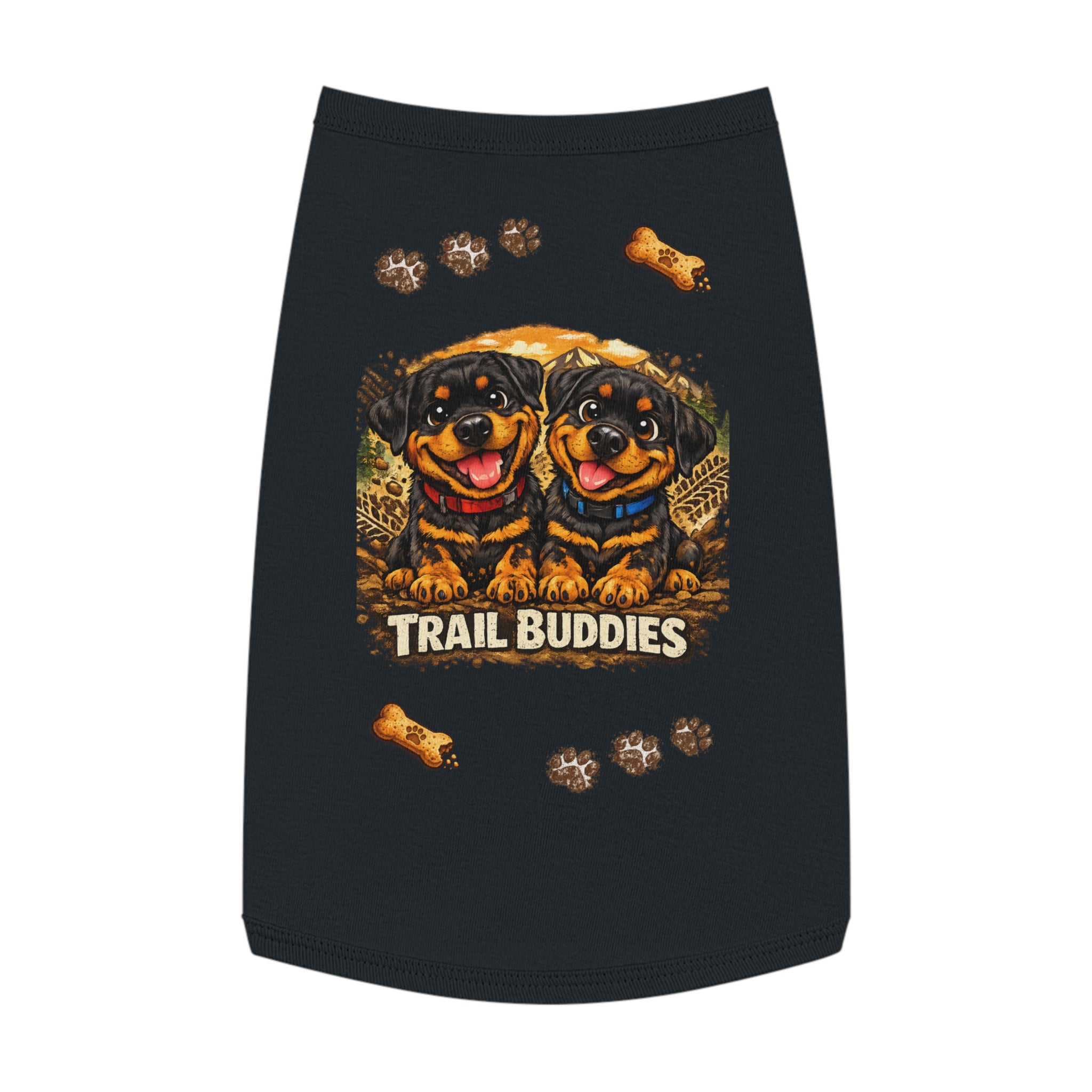 Trail Buddies Pet Tank Top — Rottweiler Hiking Dog Shirt