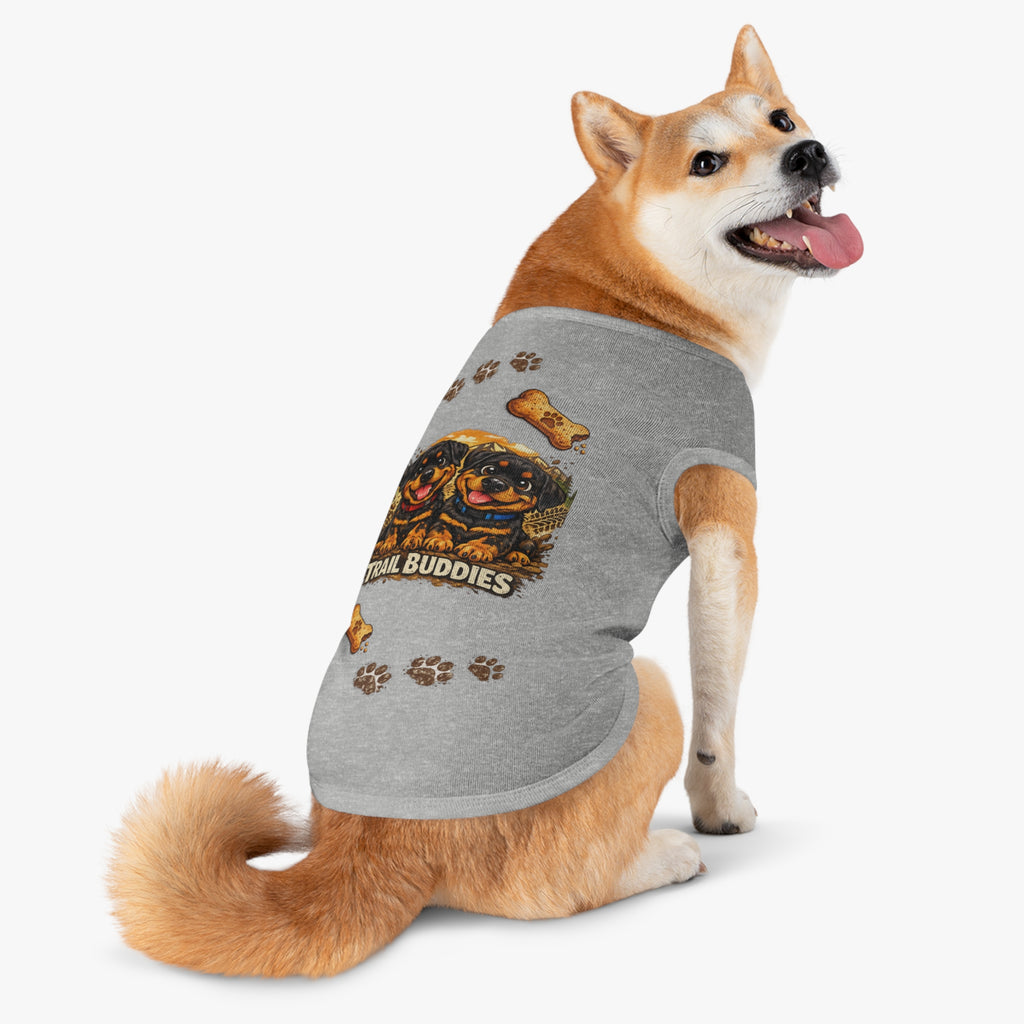 Trail Buddies Pet Tank Top — Rottweiler Hiking Dog Shirt