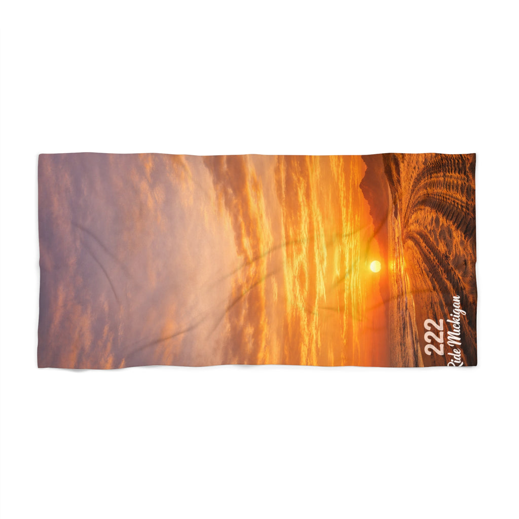 Beach Towel — Golden Sunset Beach Scene Towel ("222")
