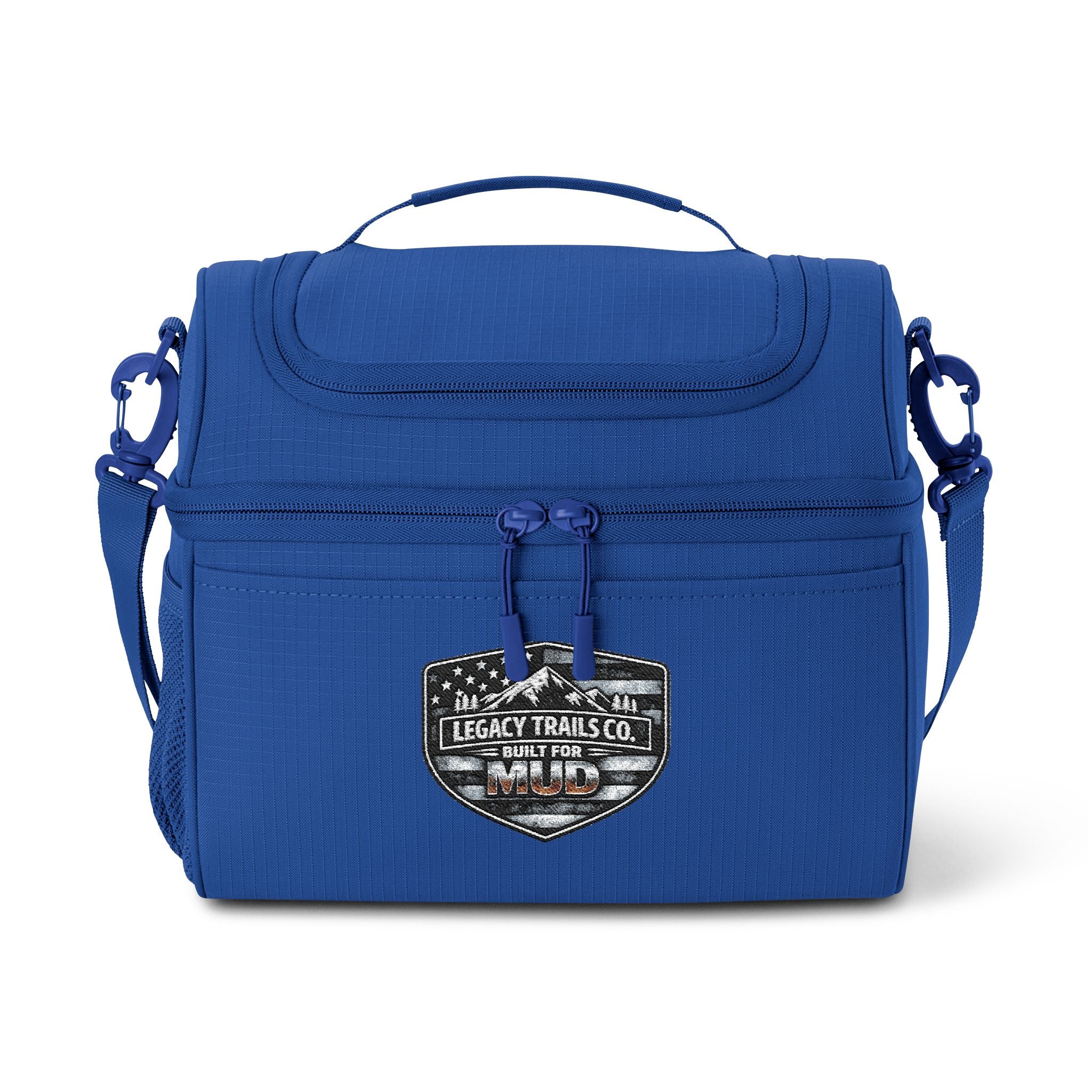 Insulated Cooler Bag with Rustic 'Legacy Trails Co.' Badge — Outdoor Lunch Cooler for Camping & Travel