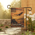 Patriotic Eagle Garden Flag – "Forged in the Ride" Outdoor House Banner