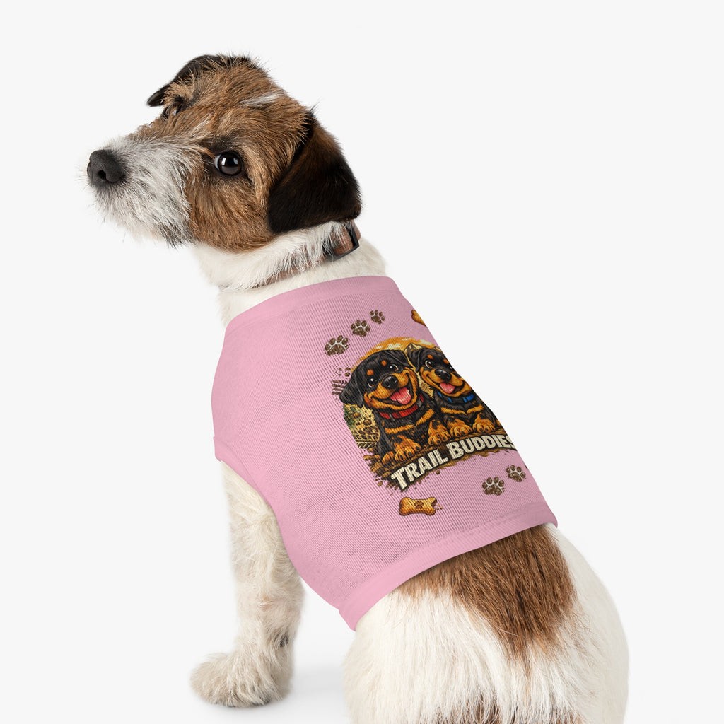 Trail Buddies Pet Tank Top — Rottweiler Hiking Dog Shirt