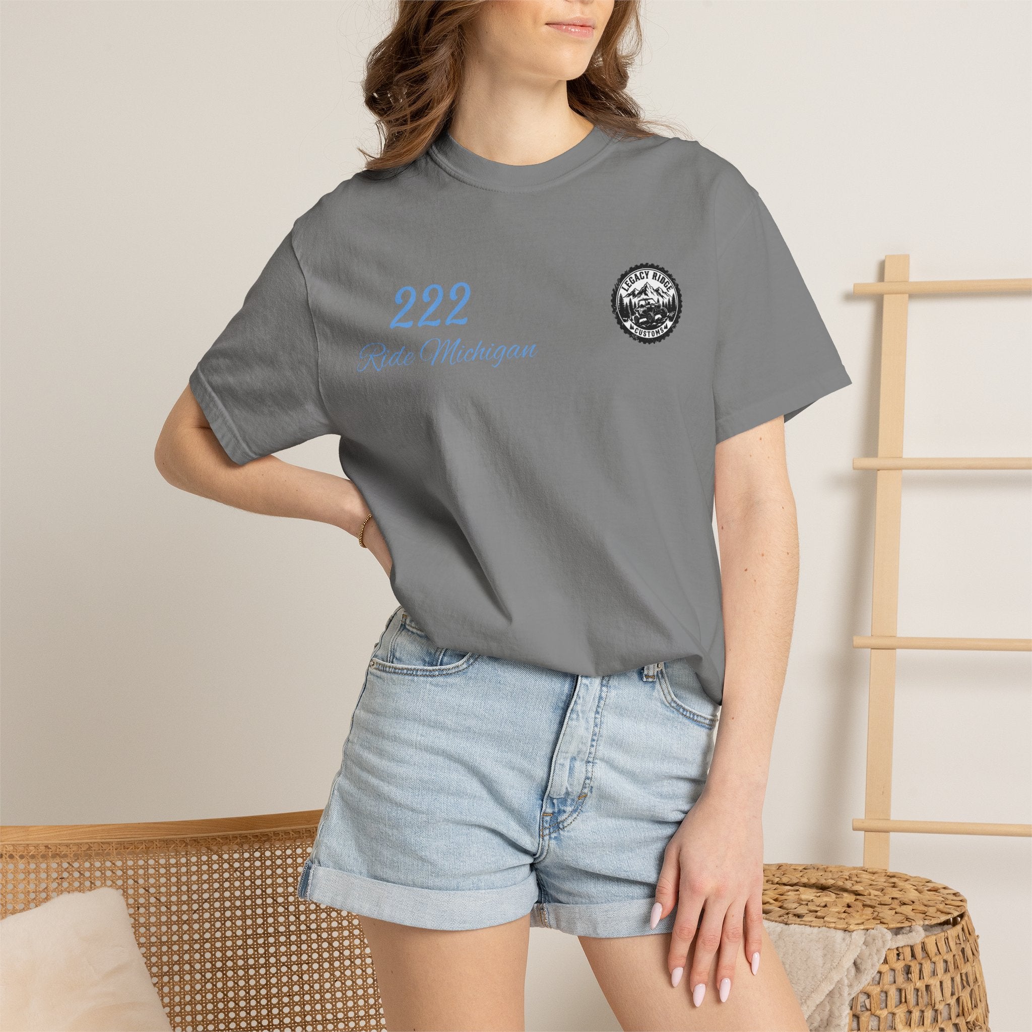 Ride or Grind Motorcycle T-Shirt — '222' Moto Graphic Tee