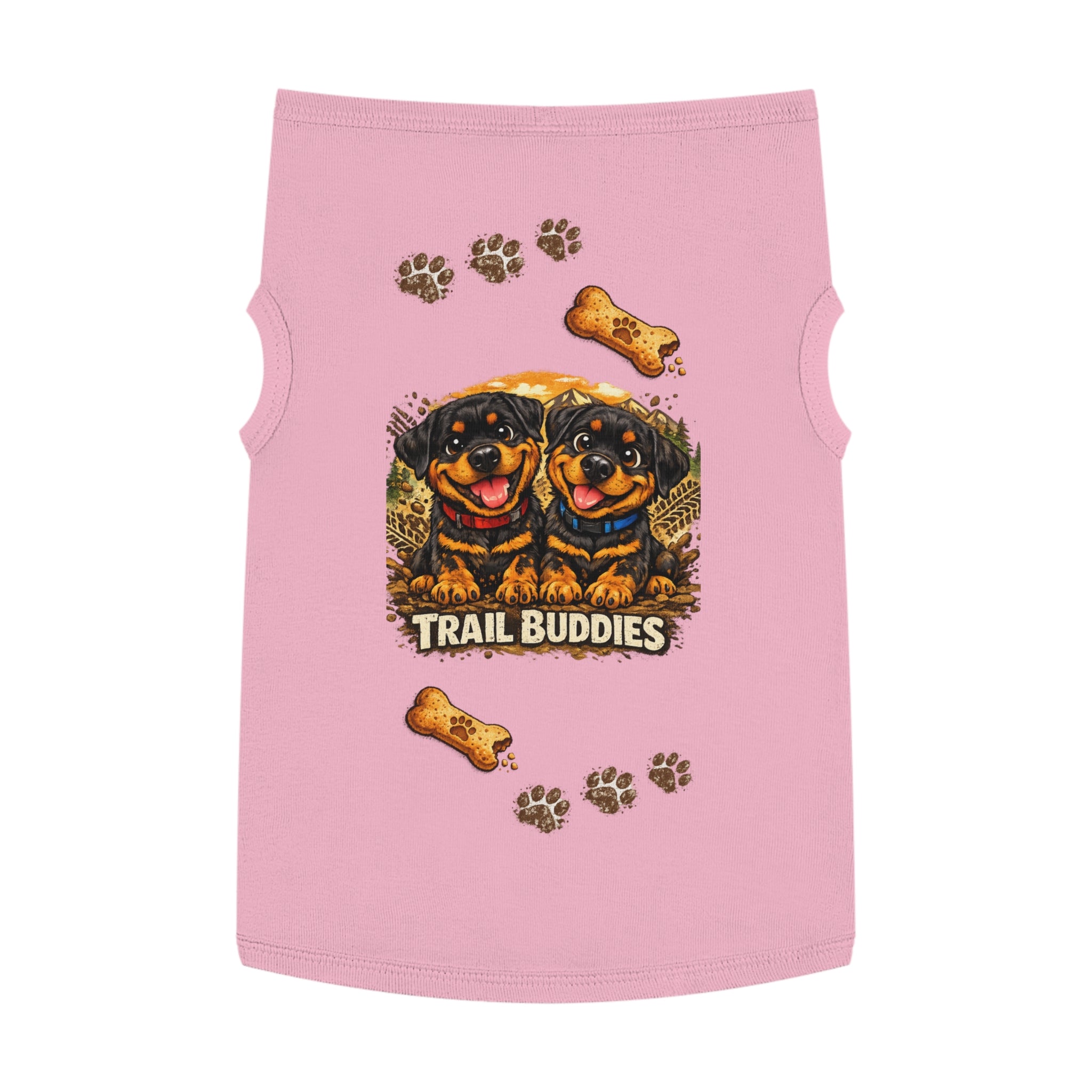 Trail Buddies Pet Tank Top — Rottweiler Hiking Dog Shirt