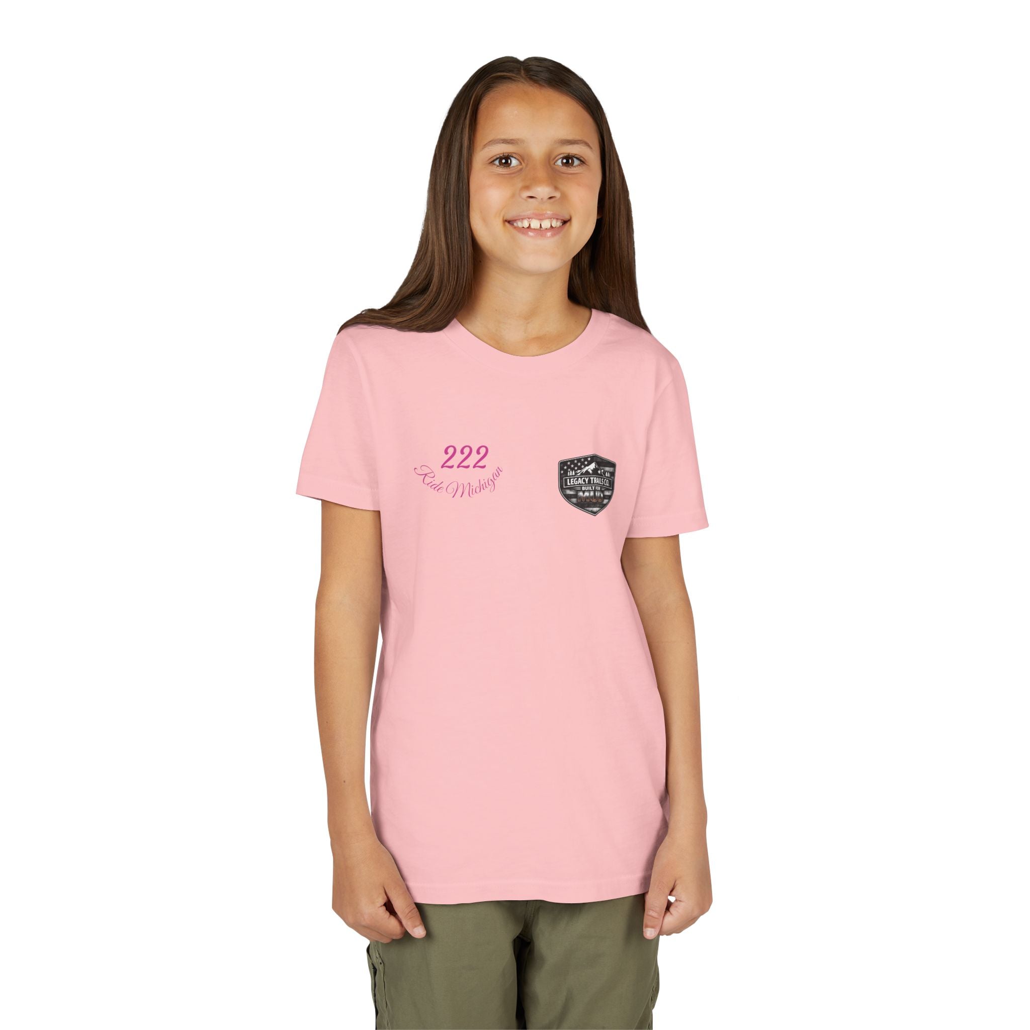 Ponytails & Trails Youth Tee — Cute Outdoor Adventure Graphic T-Shirt