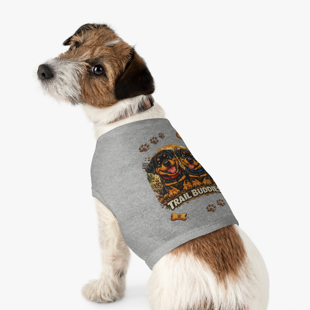 Trail Buddies Pet Tank Top — Rottweiler Hiking Dog Shirt