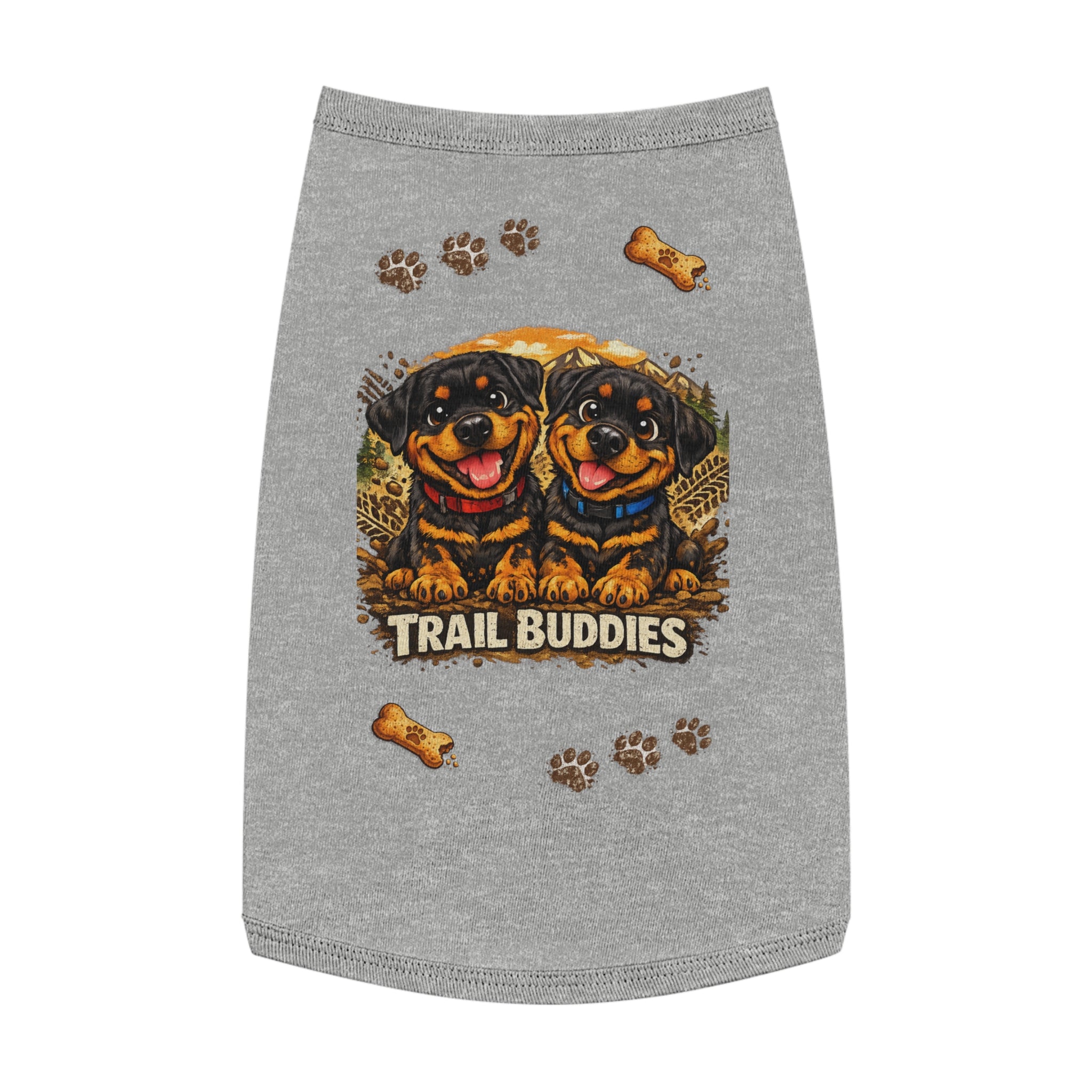 Trail Buddies Pet Tank Top — Rottweiler Hiking Dog Shirt