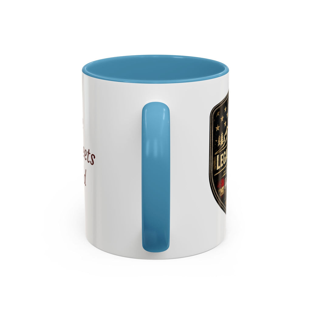 Built for Mud Coffee Mug — Legacy Trails Co. Vintage Off‑Road Flag Design