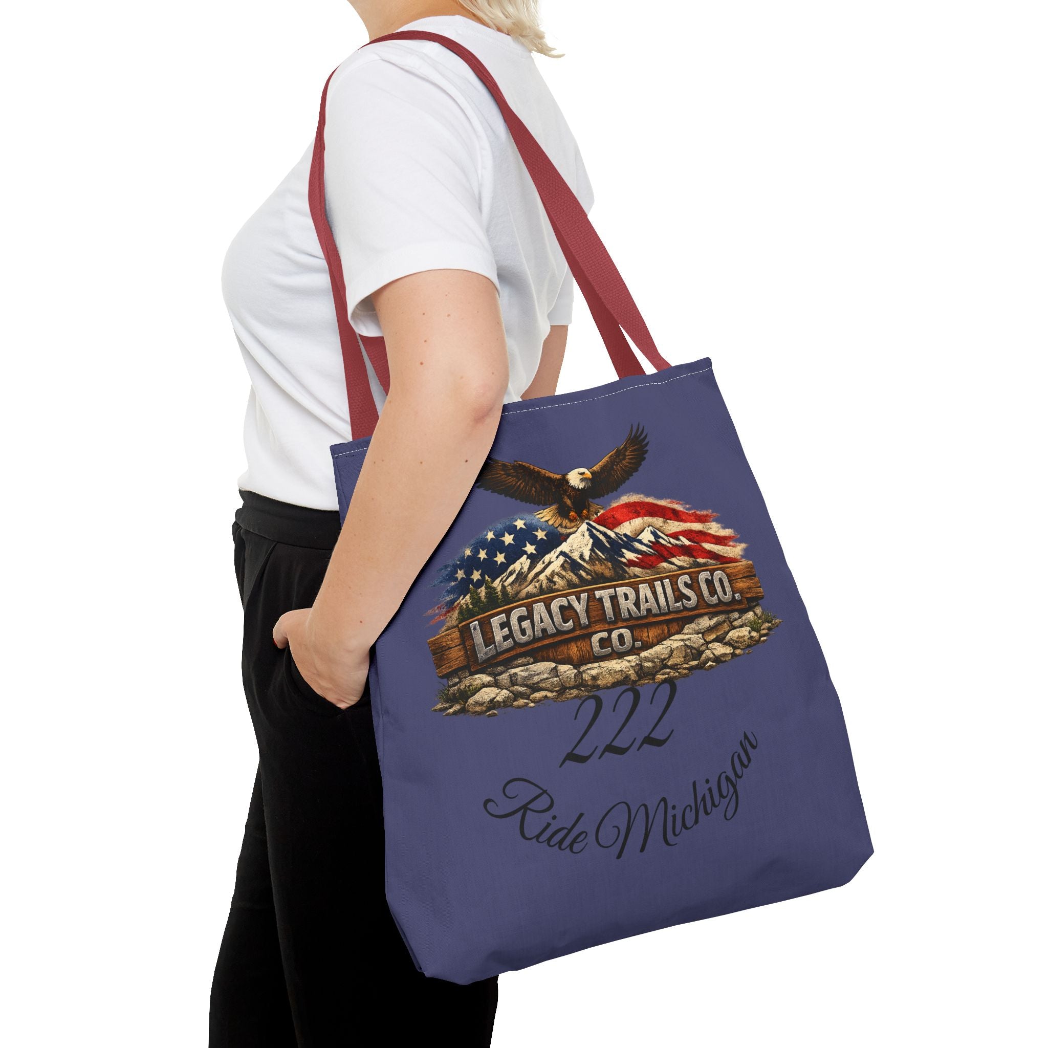 Freedom Runs Deep Eagle Tote Bag — Legacy Trails Co. American Flag Design