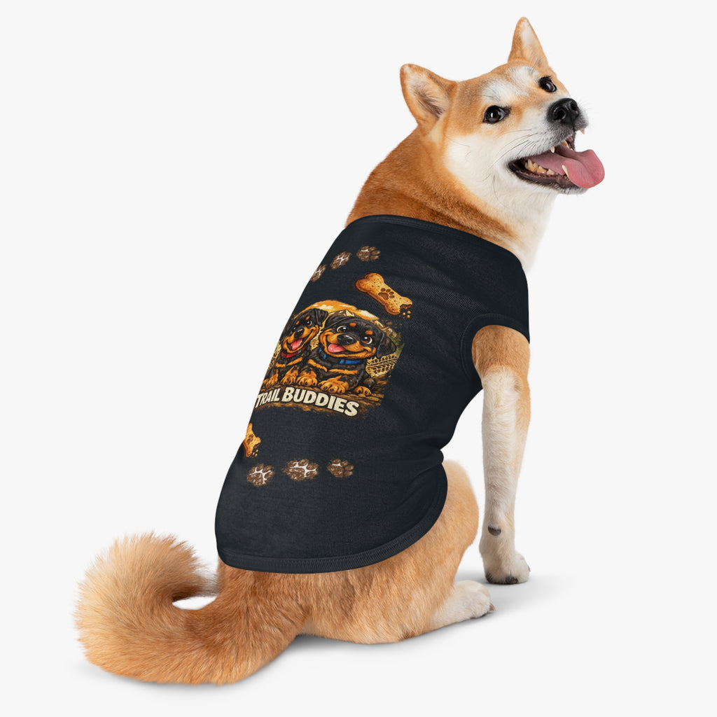Trail Buddies Pet Tank Top — Rottweiler Hiking Dog Shirt