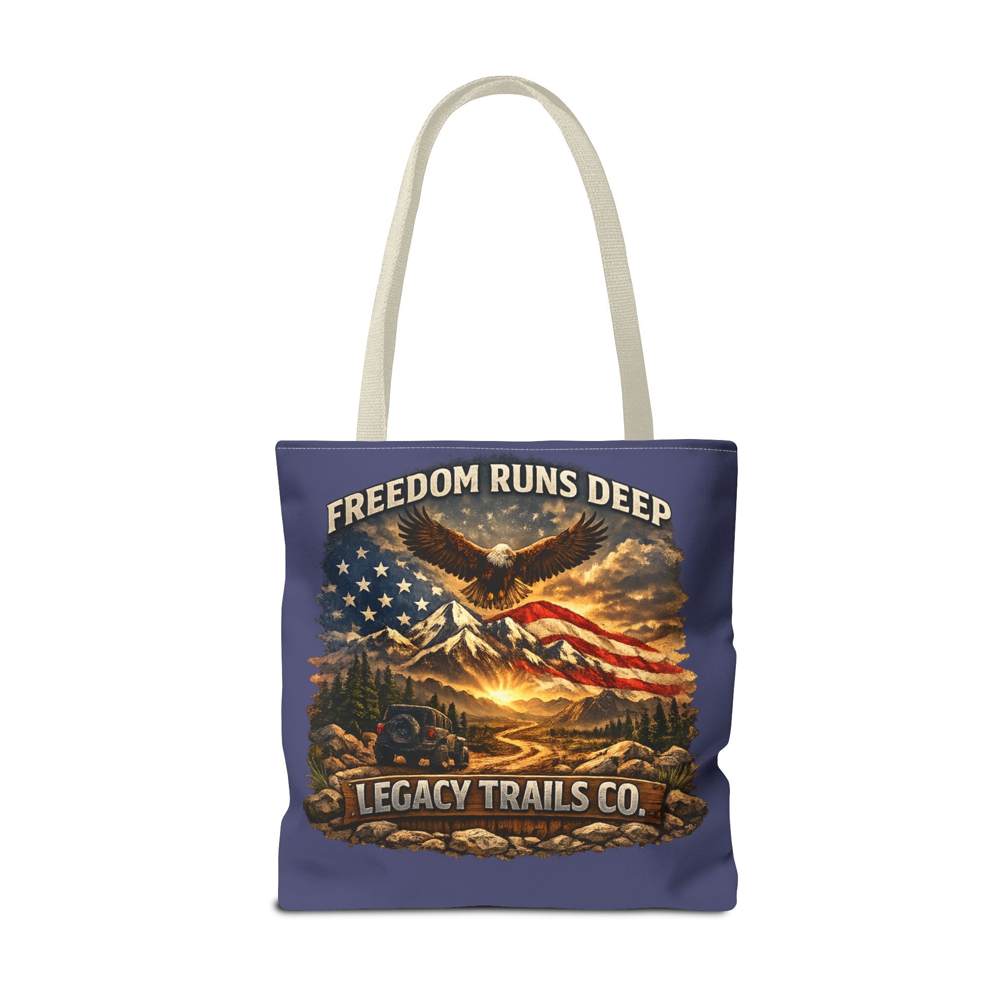 Freedom Runs Deep Eagle Tote Bag — Legacy Trails Co. American Flag Design