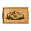 Engraved Bamboo Serving Tray – Mountain Forest Jeep Design