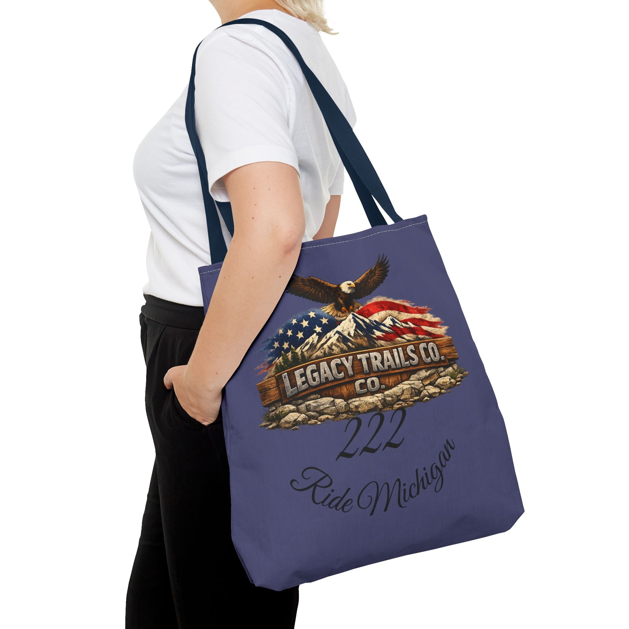 Freedom Runs Deep Eagle Tote Bag — Legacy Trails Co. American Flag Design
