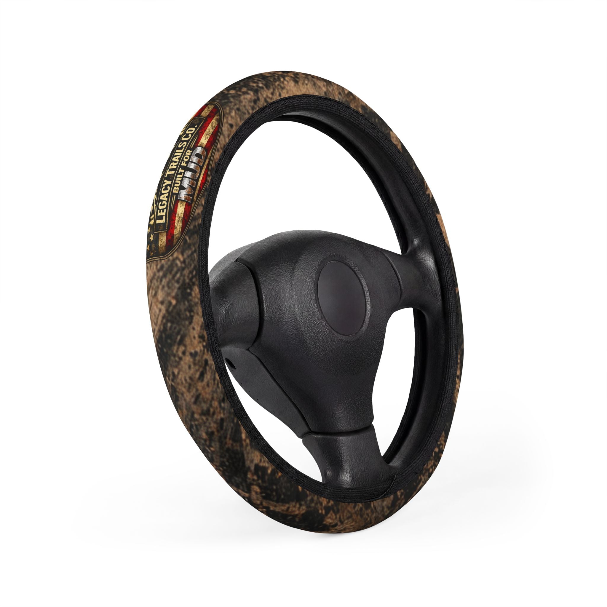 Camo Brown Steering Wheel Cover – Rugged Camouflage Car Accessory