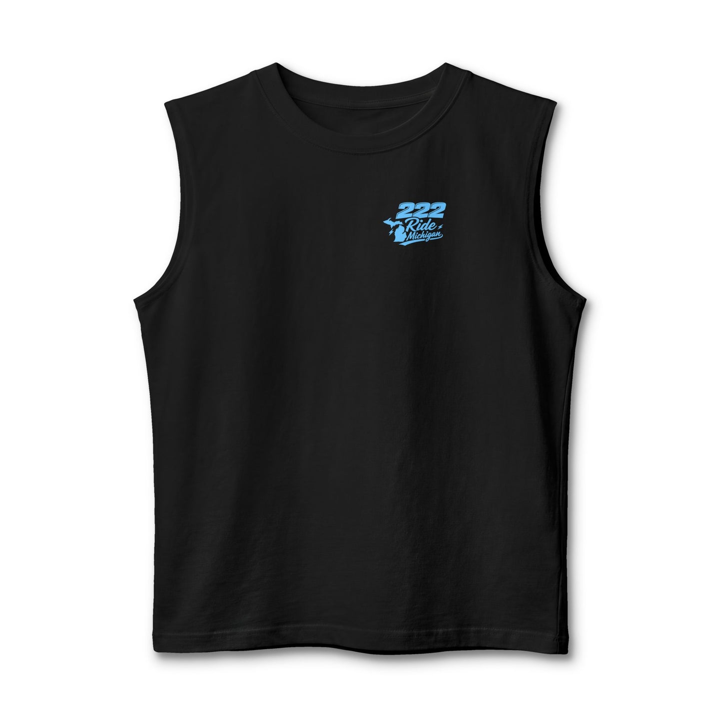 222 Sand Bowl Muscle Tank — St. Helen, Michigan Vintage Beach Logo