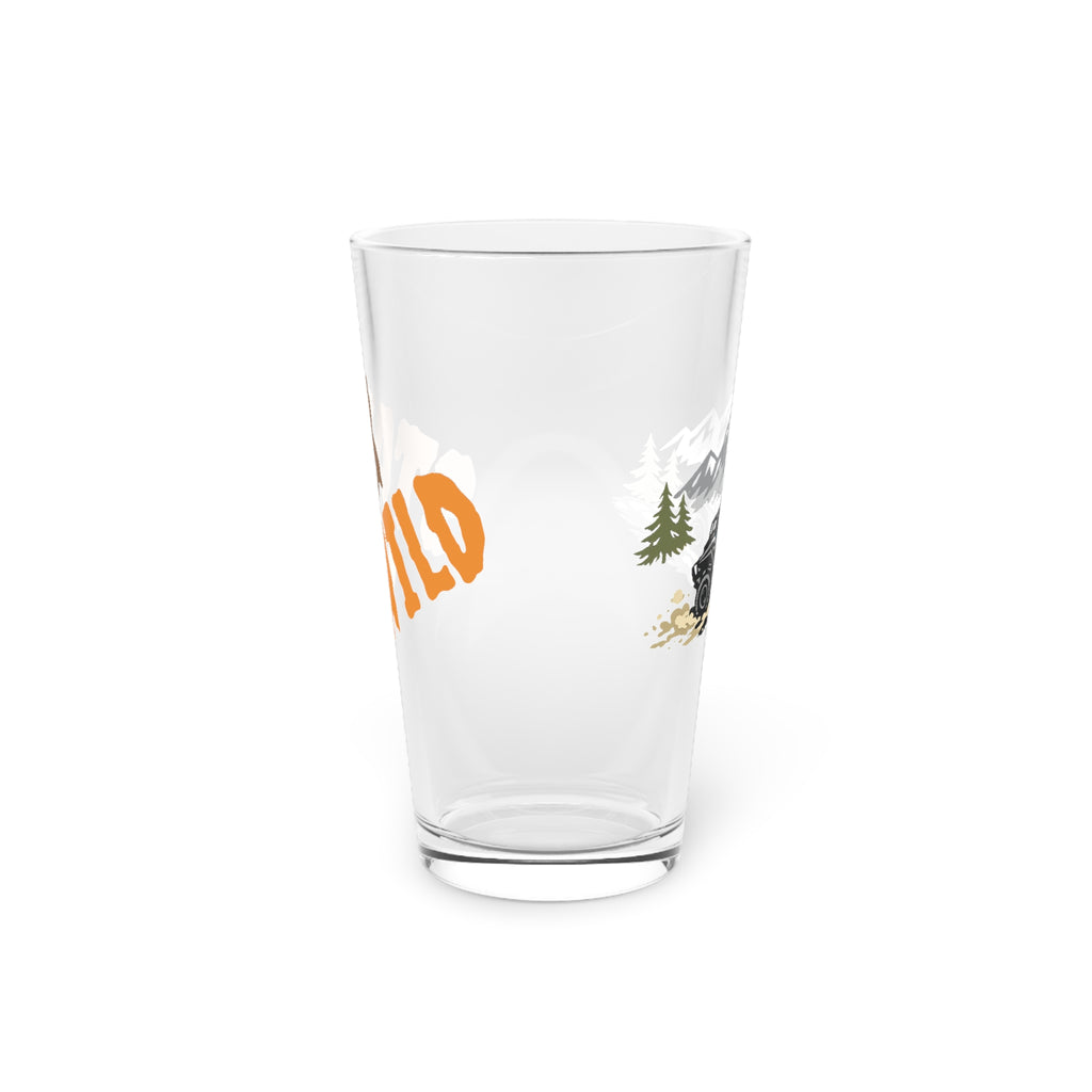 Stay Wild Pint Glass – 16oz Mountain Adventure Beer Glass