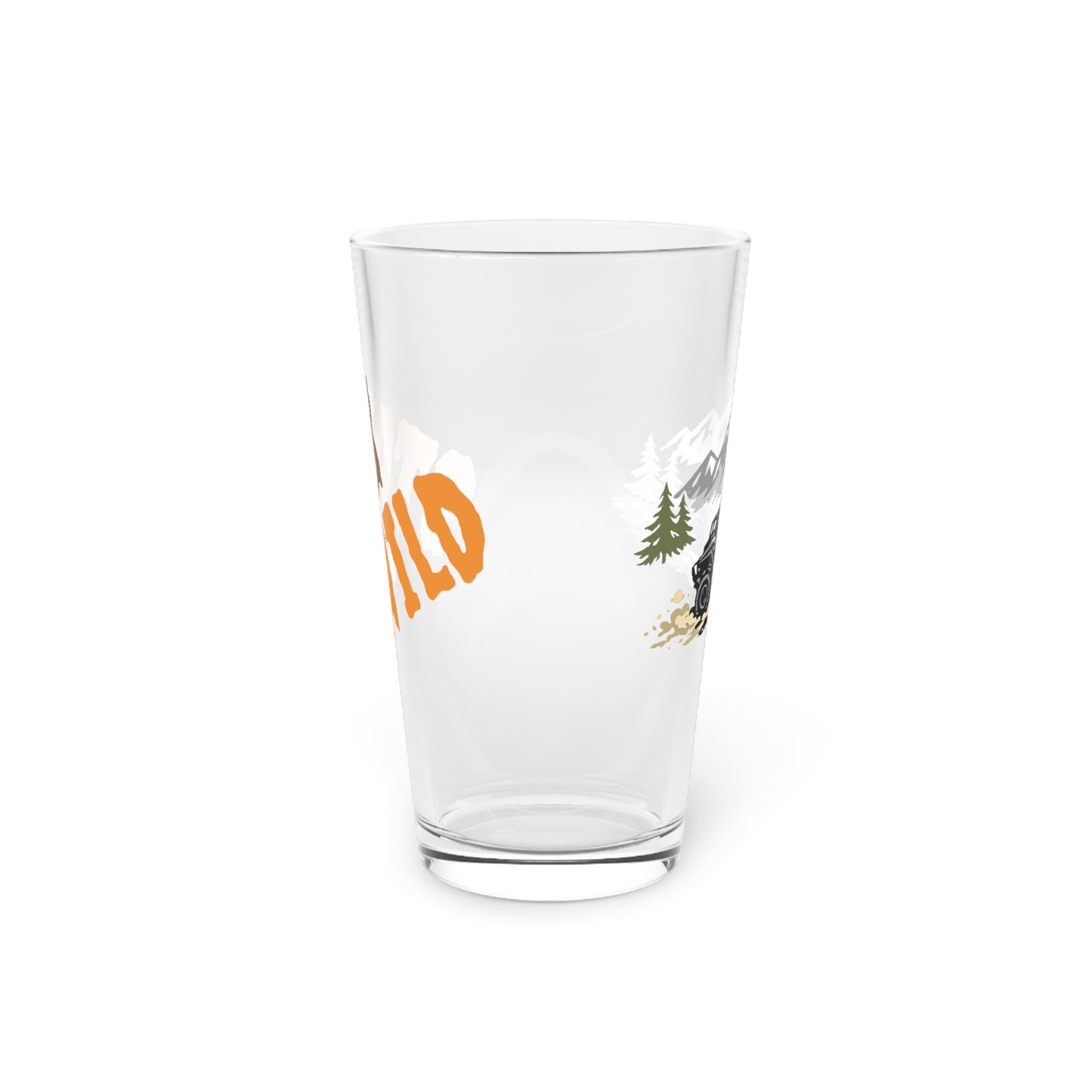 Stay Wild Pint Glass – 16oz Mountain Adventure Beer Glass