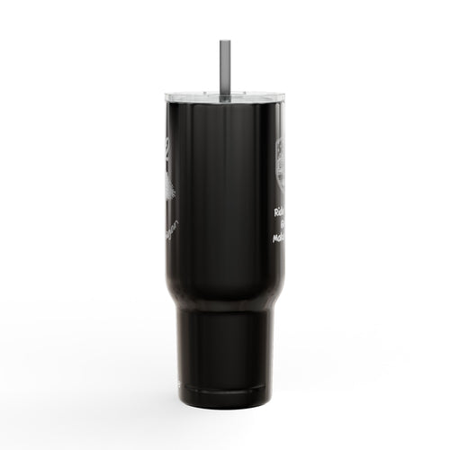 40oz Engraved Tumbler with Handle – Custom '222' Pinecone Design, Insulated Travel Cup with Lid