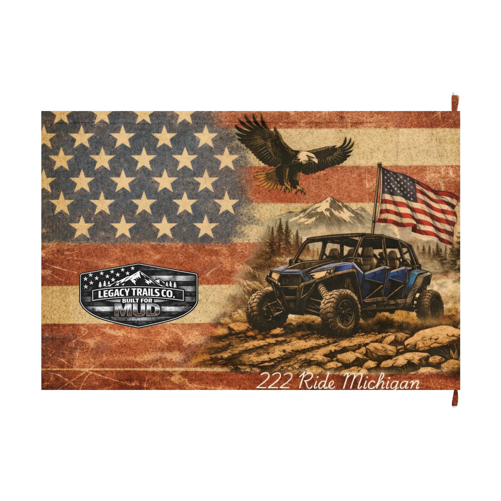 UTV American Flag Trail Flag — Double-Sided Off-Road Patriot Decor
