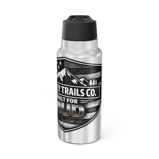 32oz Stainless Steel Tumbler — 'Legacy Trails Co. Built for Mud' Outdoor Travel Bottle