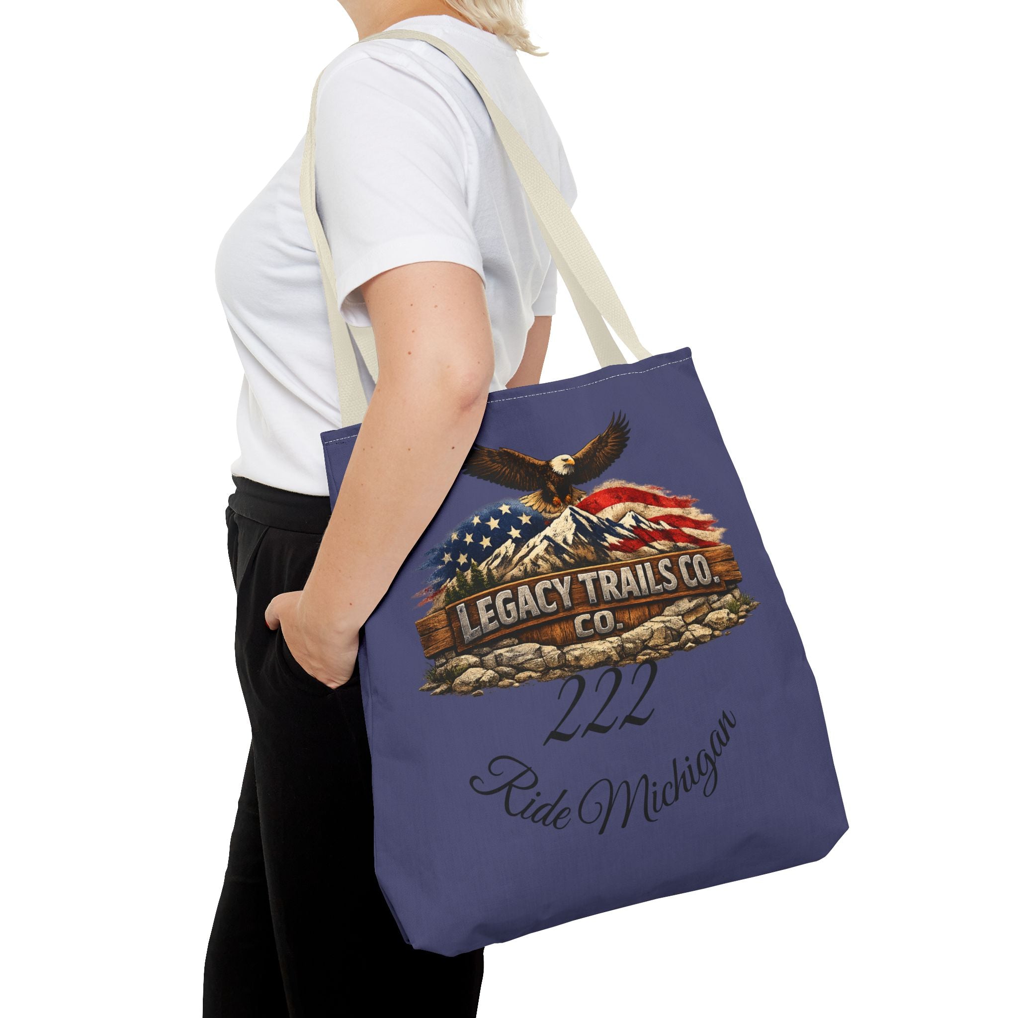 Freedom Runs Deep Eagle Tote Bag — Legacy Trails Co. American Flag Design