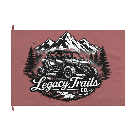 Off-Road UTV Flag – Double-Sided "Legacy Trails Co." Mountain & American Flag Design