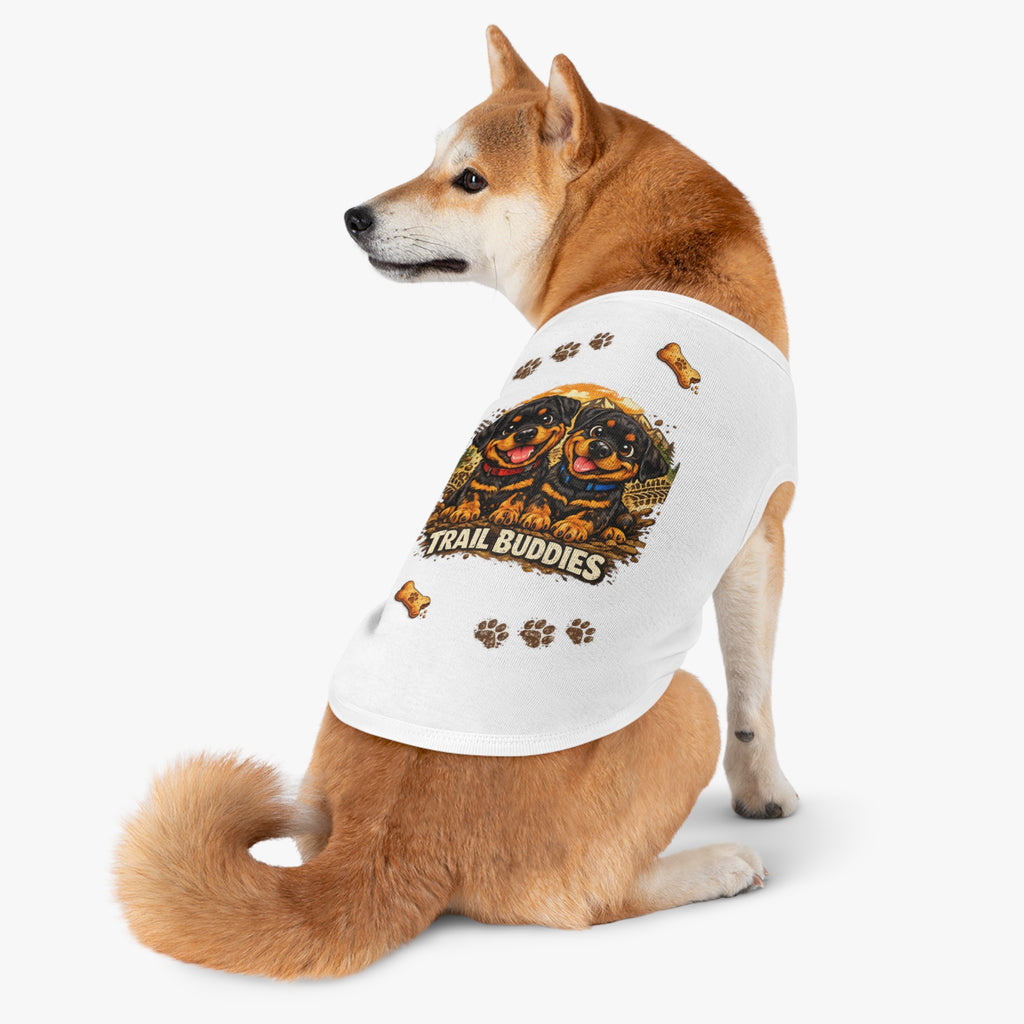 Trail Buddies Pet Tank Top — Rottweiler Hiking Dog Shirt