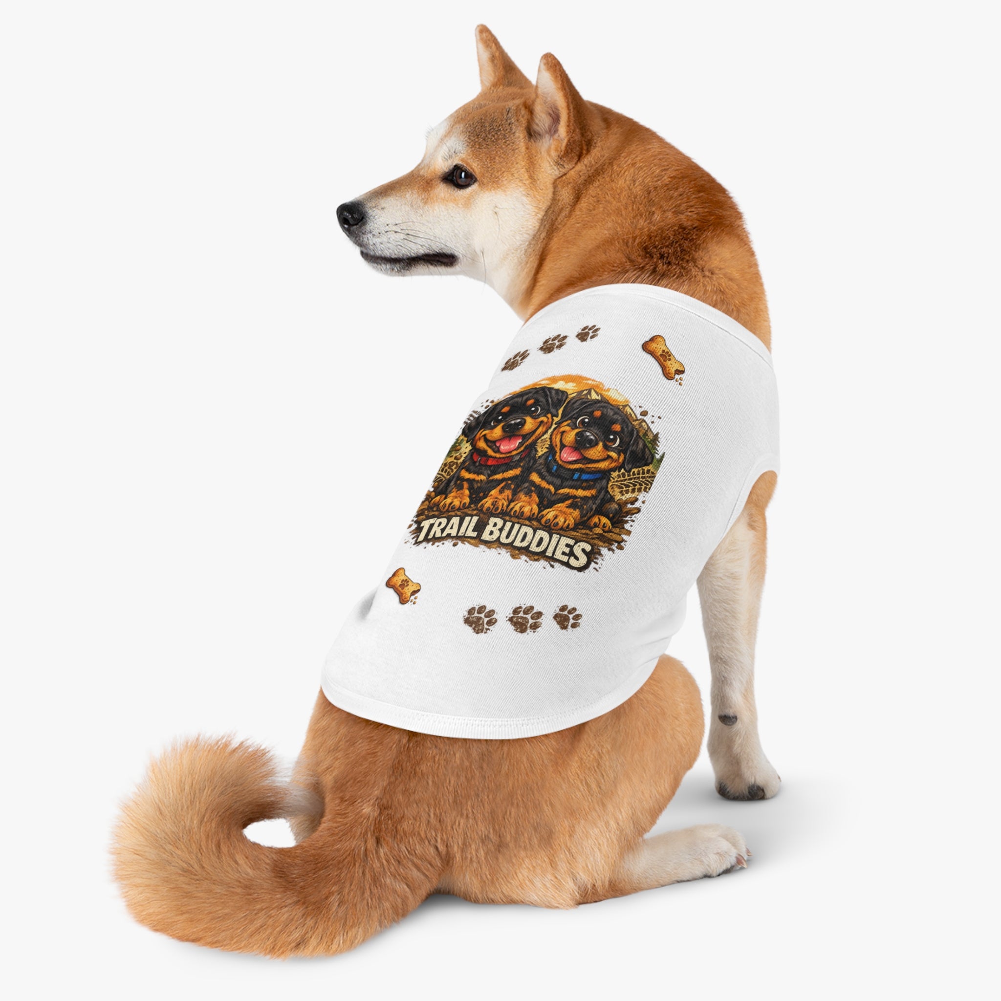 Trail Buddies Pet Tank Top — Rottweiler Hiking Dog Shirt