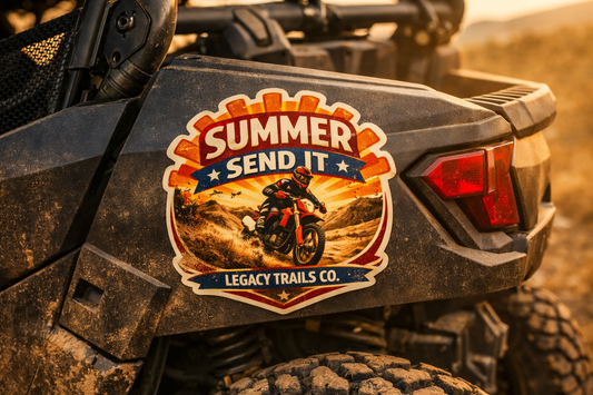 Summer Send It Dirt Bike Sticker — Off-Road Adventure Kiss-Cut Sticker