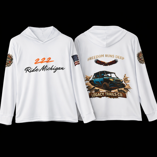 Ride Michigan Hoodie — Legacy Trails Off‑Road Adventure Pullover