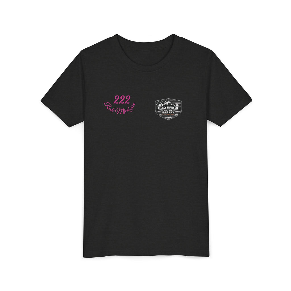 Ponytails & Trails Youth Tee — Cute Outdoor Adventure Graphic T-Shirt