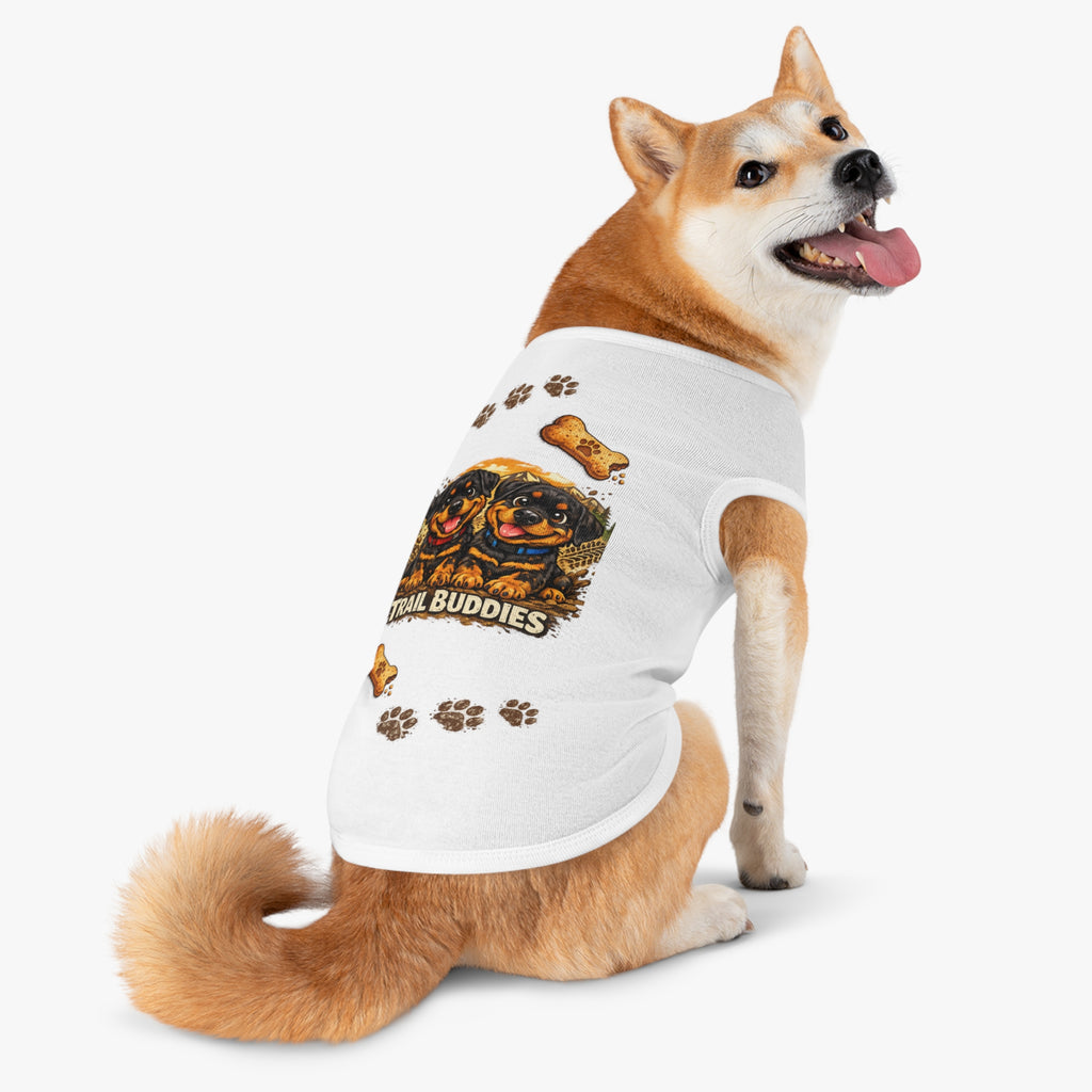 Trail Buddies Pet Tank Top — Rottweiler Hiking Dog Shirt