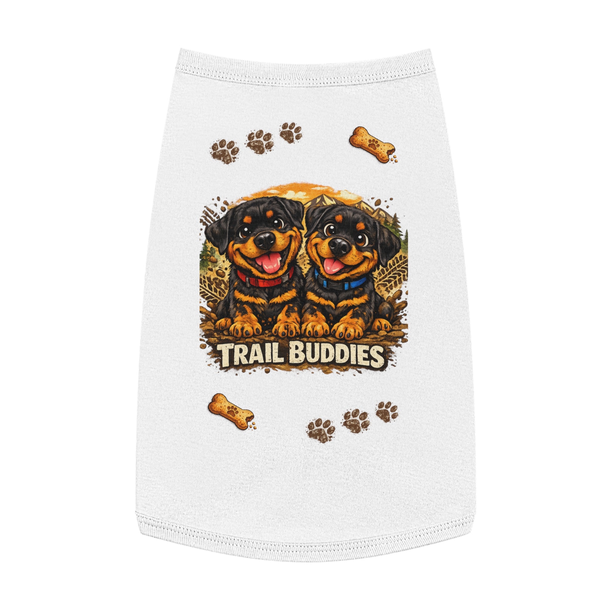 Trail Buddies Pet Tank Top — Rottweiler Hiking Dog Shirt