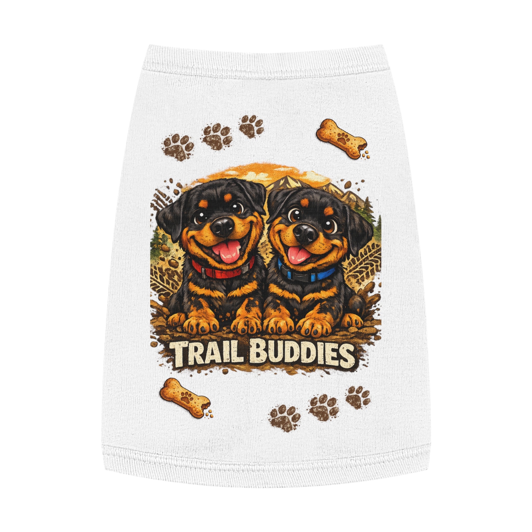 Trail Buddies Pet Tank Top — Rottweiler Hiking Dog Shirt