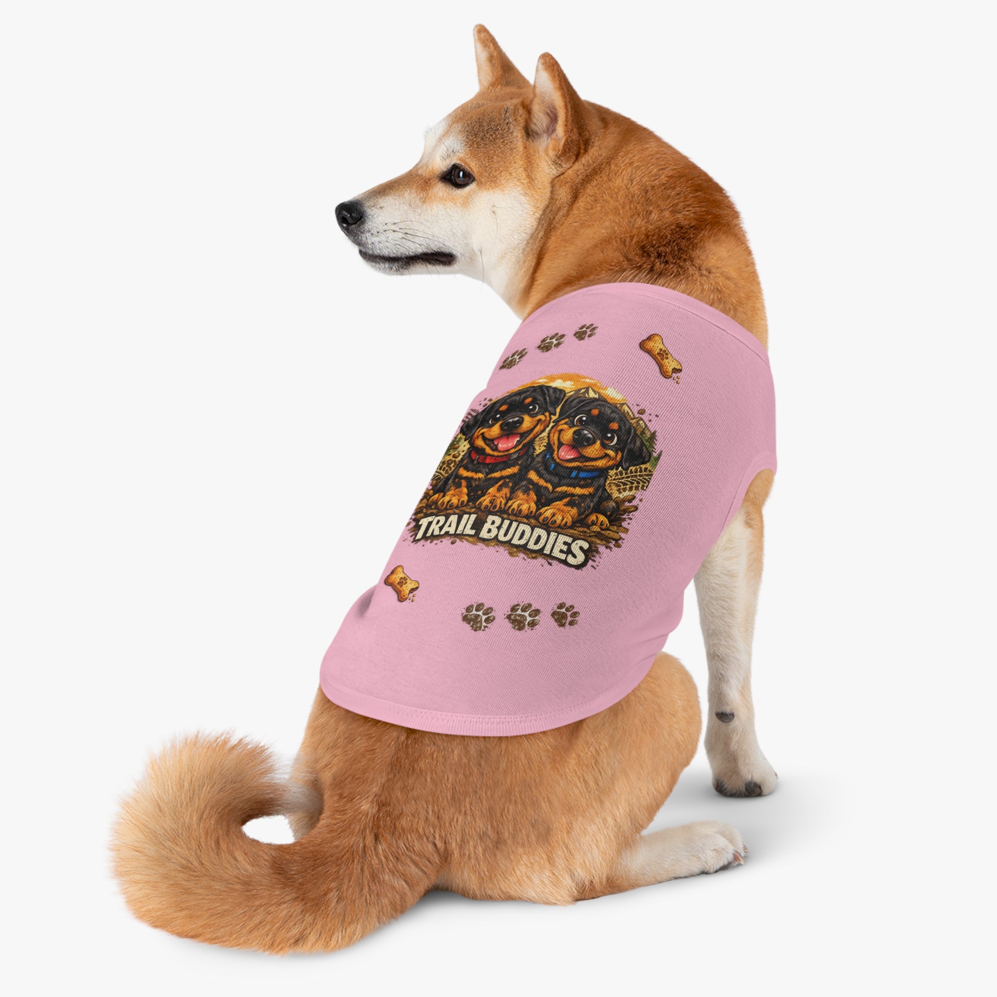 Trail Buddies Pet Tank Top — Rottweiler Hiking Dog Shirt