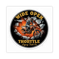Wide Open Throttle Motorcycle Sticker — Dirt Bike Kiss-Cut Decal
