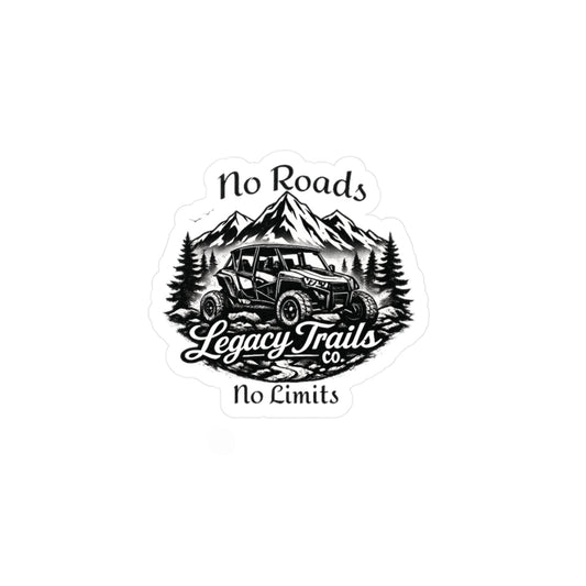 Off-Road Jeep Sticker — 'No Roads No Limits' Kiss-Cut Vinyl Decal