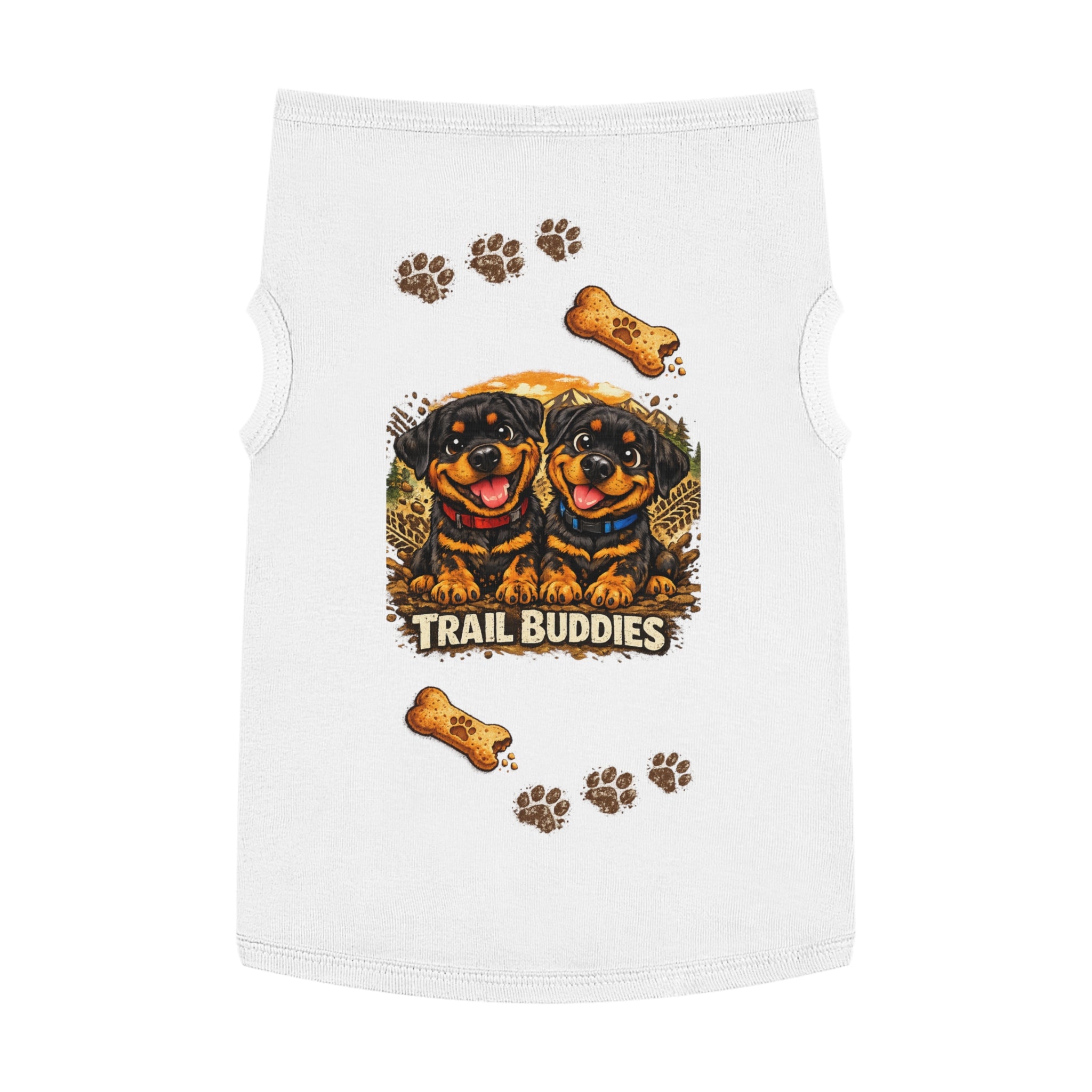 Trail Buddies Pet Tank Top — Rottweiler Hiking Dog Shirt