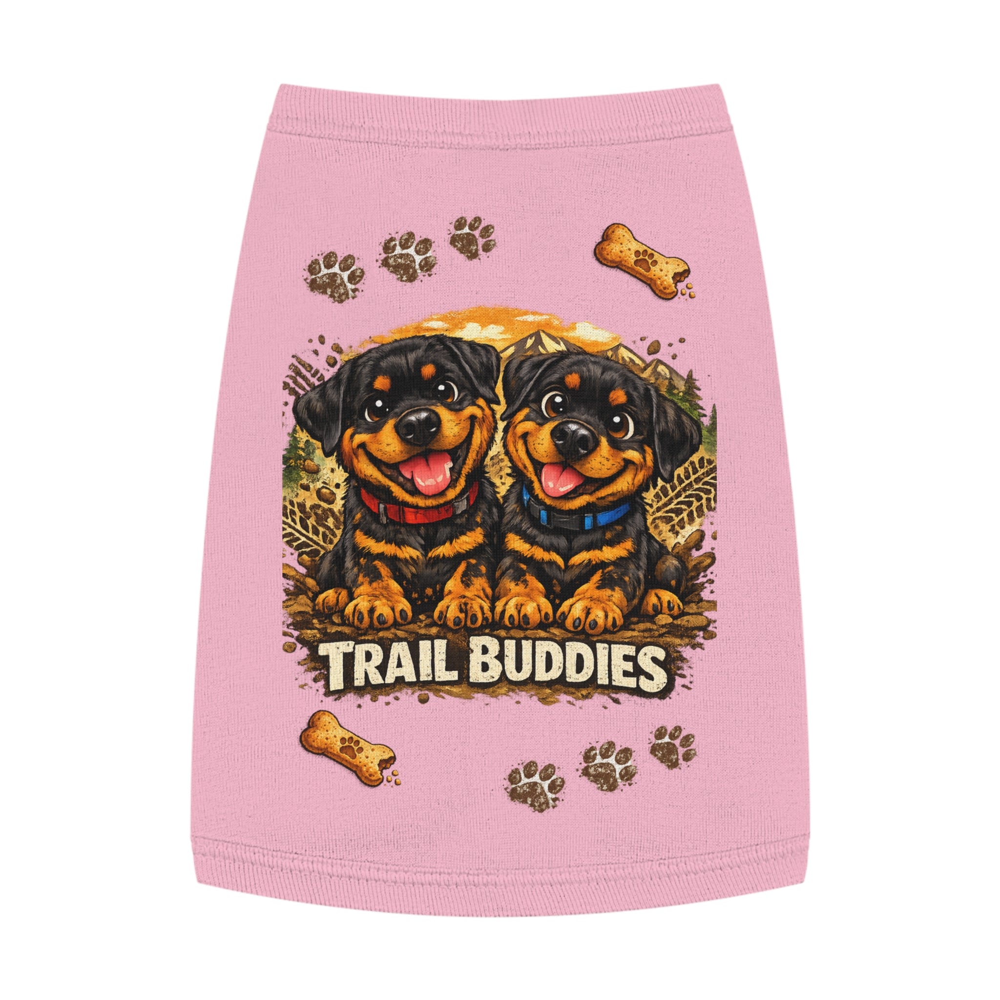 Trail Buddies Pet Tank Top — Rottweiler Hiking Dog Shirt
