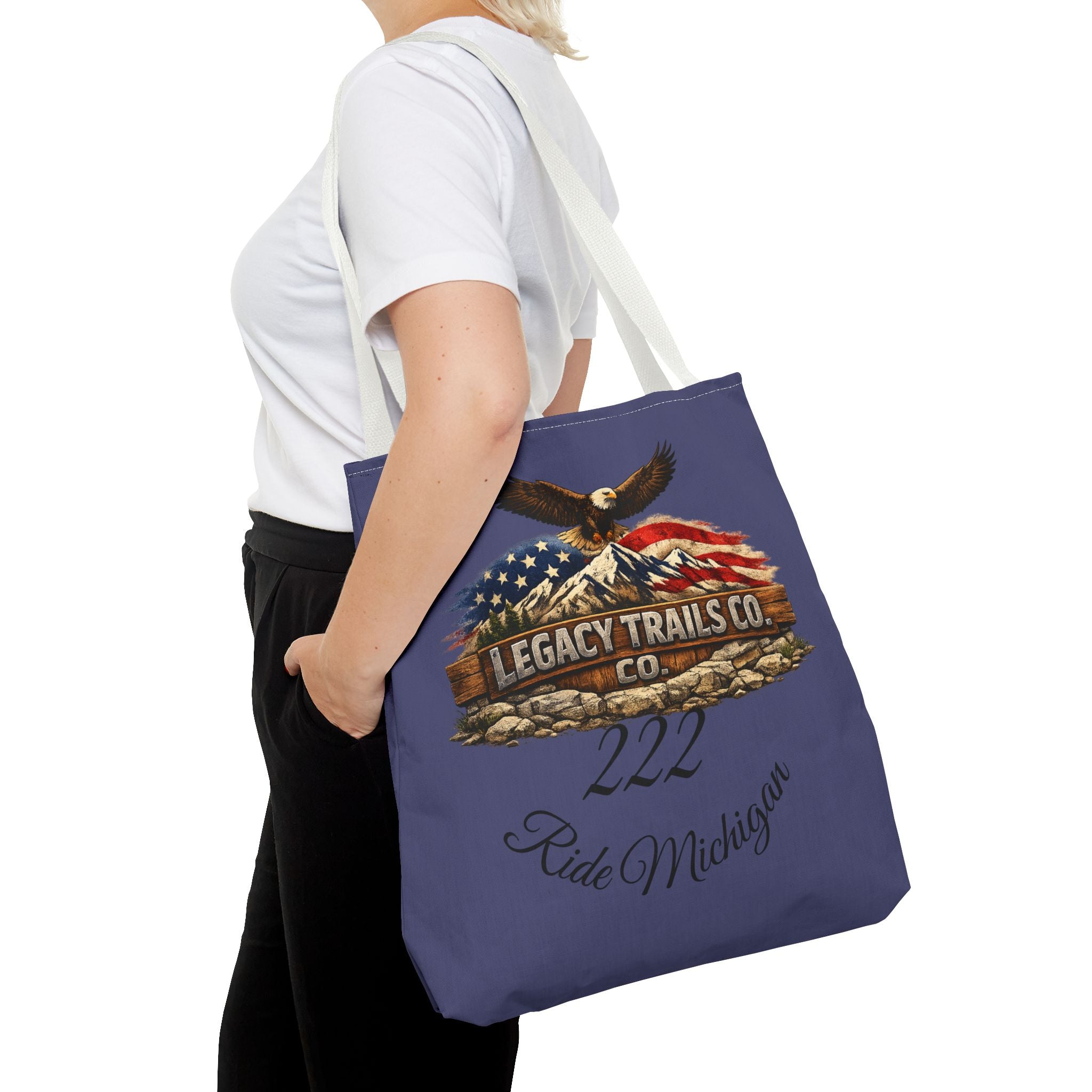 Freedom Runs Deep Eagle Tote Bag — Legacy Trails Co. American Flag Design
