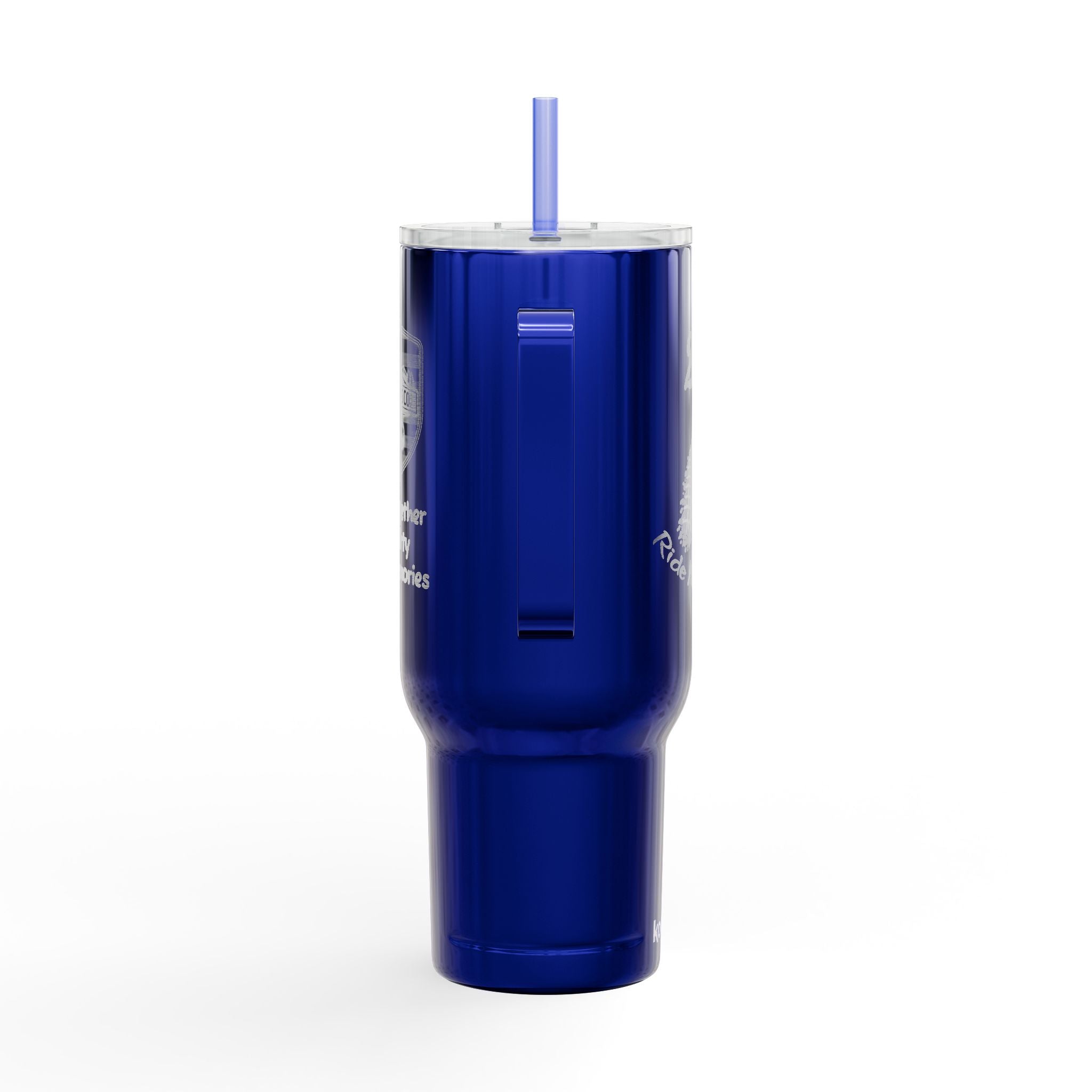 40oz Engraved Tumbler with Handle – Custom '222' Pinecone Design, Insulated Travel Cup with Lid