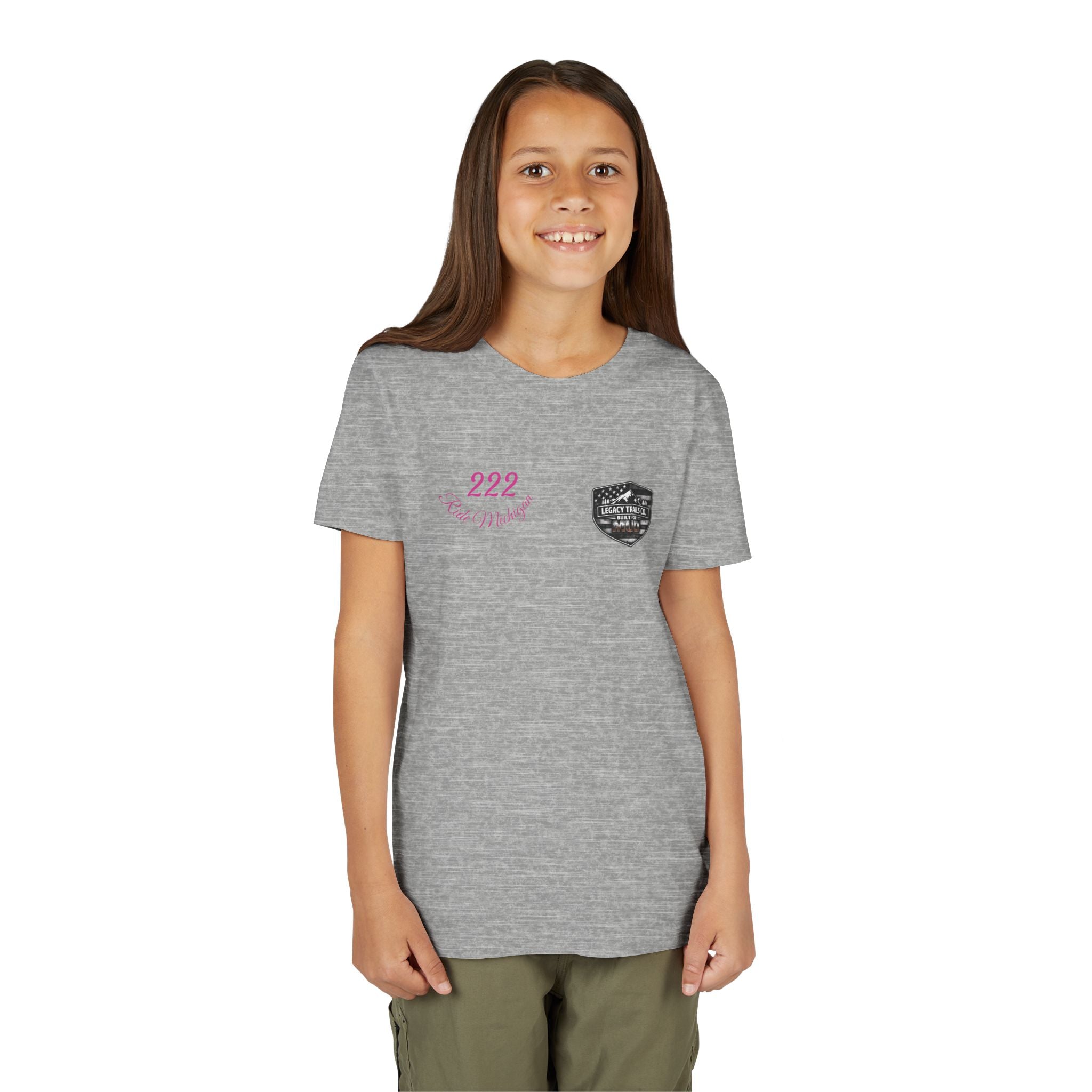 Ponytails & Trails Youth Tee — Cute Outdoor Adventure Graphic T-Shirt