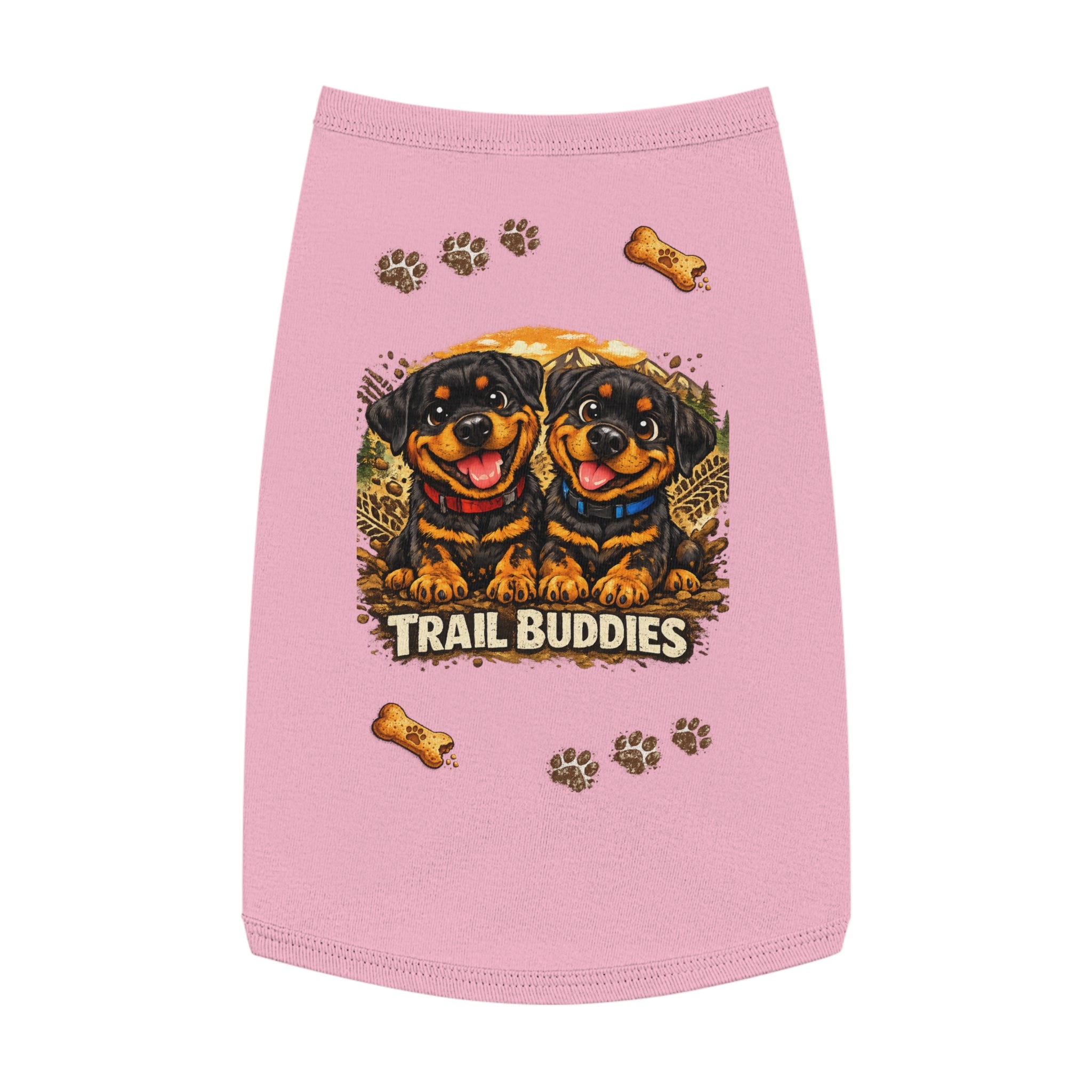Trail Buddies Pet Tank Top — Rottweiler Hiking Dog Shirt