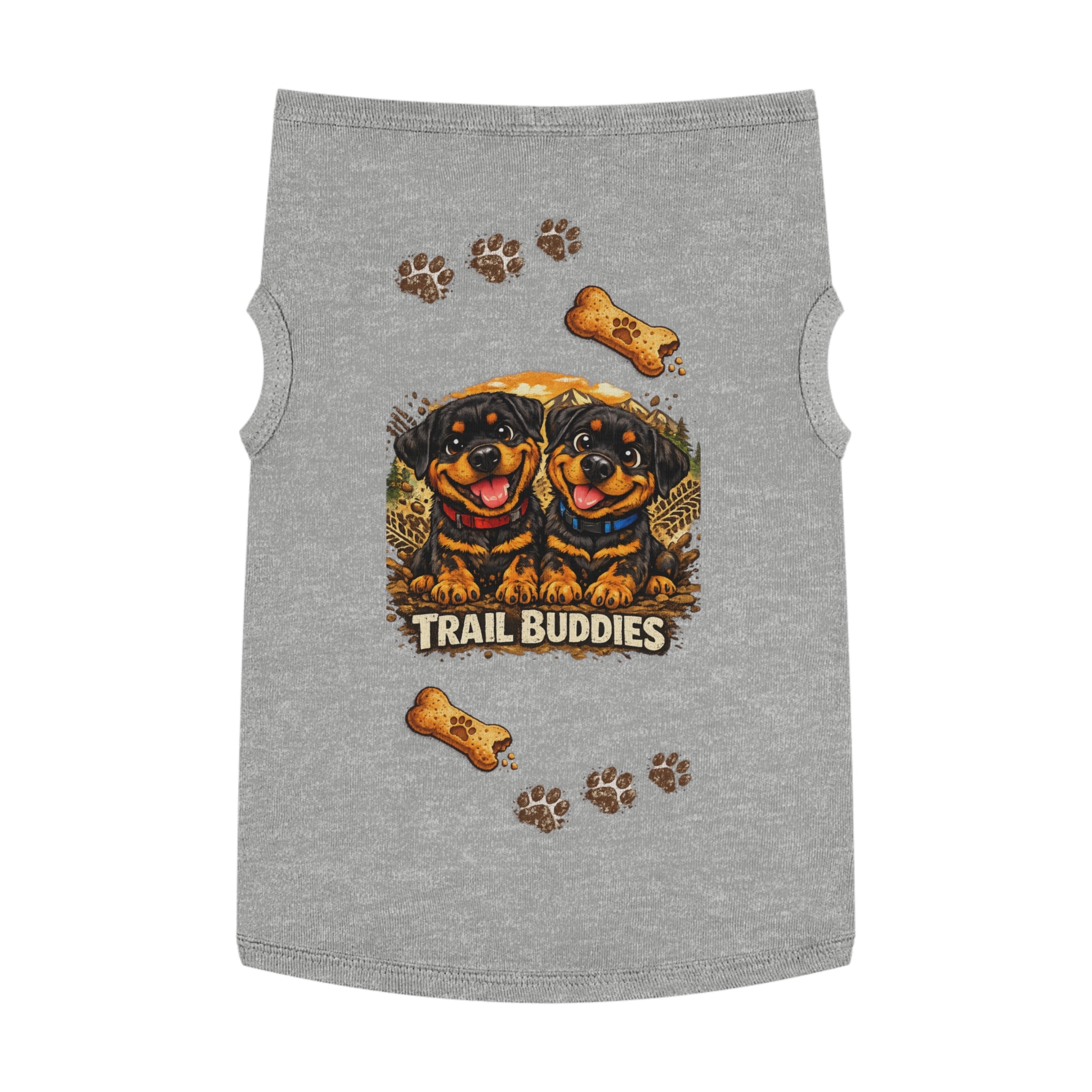 Trail Buddies Pet Tank Top — Rottweiler Hiking Dog Shirt
