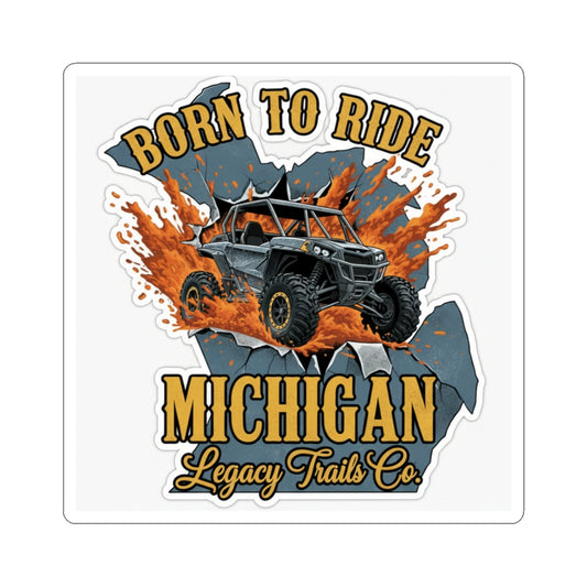 Michigan Off-Road Sticker — "Born to Ride" UTV Adventure Decal