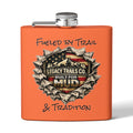 6oz Stainless Steel Flask — Off‑Road UTV American Flag "Where Trails Become Legends"