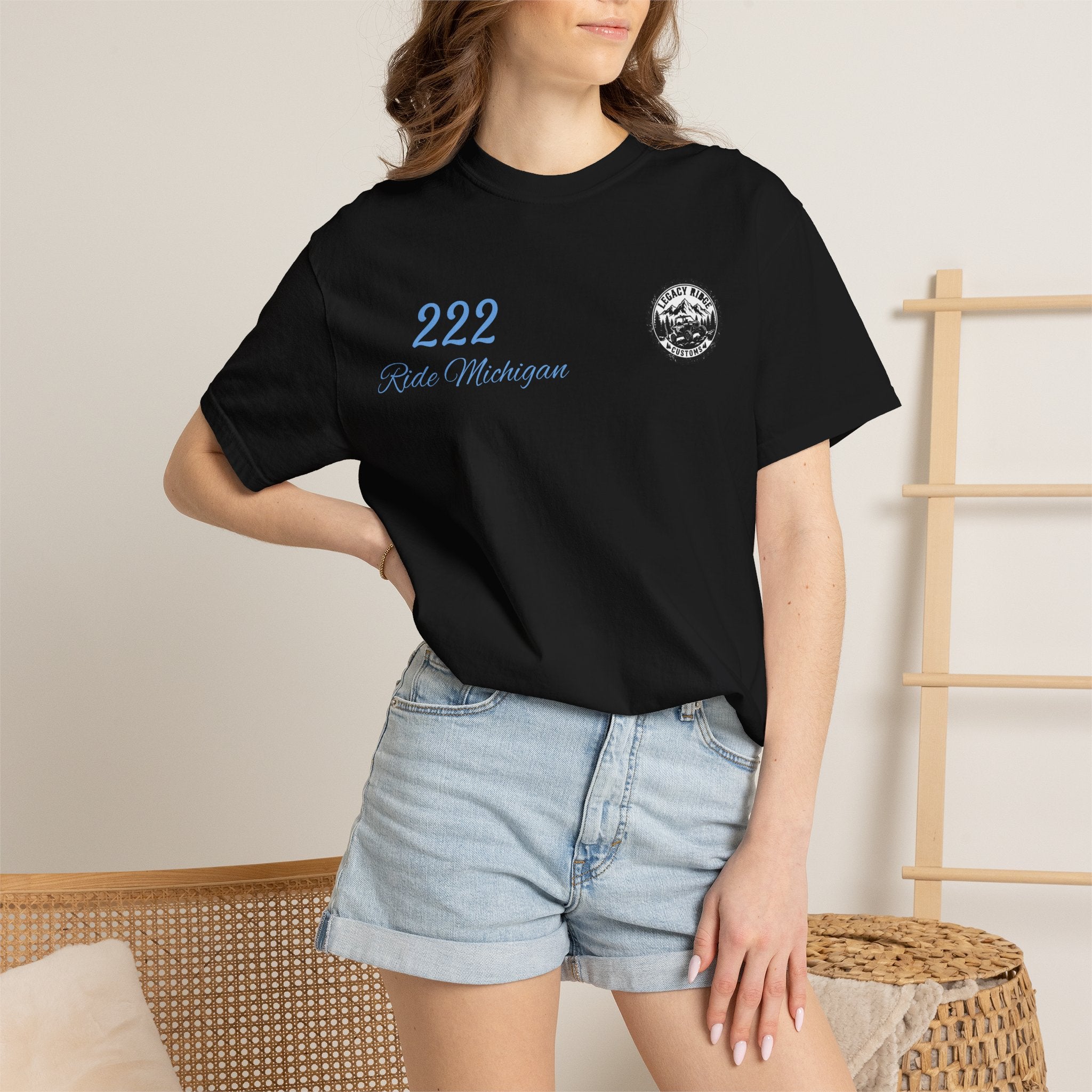 Ride or Grind Motorcycle T-Shirt — '222' Moto Graphic Tee
